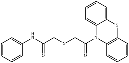 2-{[2-oxo-2-(10H-phenothiazin-10-yl)ethyl]sulfanyl}-N-phenylacetamide Struktur