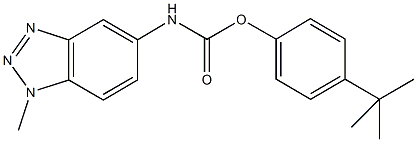 4-tert-butylphenyl 1-methyl-1H-1,2,3-benzotriazol-5-ylcarbamate 化学構造式