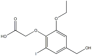 [2-ethoxy-4-(hydroxymethyl)-6-iodophenoxy]acetic acid,693799-14-3,结构式