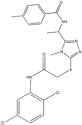 693813-08-0 N-[1-(5-{[2-(2,5-dichloroanilino)-2-oxoethyl]sulfanyl}-4-methyl-4H-1,2,4-triazol-3-yl)ethyl]-4-methylbenzamide