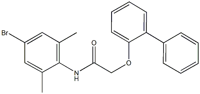 2-([1,1'-biphenyl]-2-yloxy)-N-(4-bromo-2,6-dimethylphenyl)acetamide 结构式