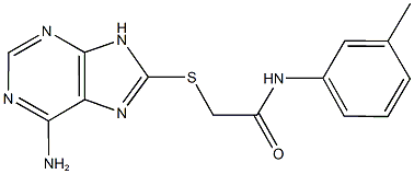 2-[(6-amino-9H-purin-8-yl)sulfanyl]-N-(3-methylphenyl)acetamide|