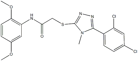 2-{[5-(2,4-dichlorophenyl)-4-methyl-4H-1,2,4-triazol-3-yl]sulfanyl}-N-(2,5-dimethoxyphenyl)acetamide Struktur