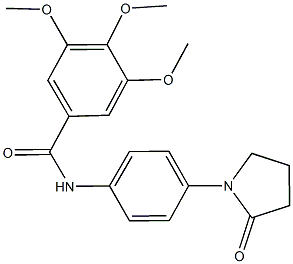 3,4,5-trimethoxy-N-[4-(2-oxo-1-pyrrolidinyl)phenyl]benzamide 化学構造式