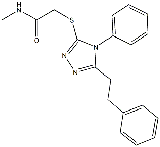 N-methyl-2-{[4-phenyl-5-(2-phenylethyl)-4H-1,2,4-triazol-3-yl]sulfanyl}acetamide,693832-14-3,结构式
