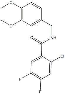 694441-80-0 2-chloro-N-(3,4-dimethoxybenzyl)-4,5-difluorobenzamide