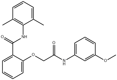 N-(2,6-dimethylphenyl)-2-[2-(3-methoxyanilino)-2-oxoethoxy]benzamide,694445-31-3,结构式