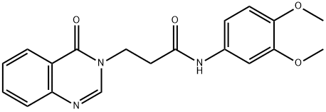N-(3,4-dimethoxyphenyl)-3-(4-oxo-3(4H)-quinazolinyl)propanamide Structure