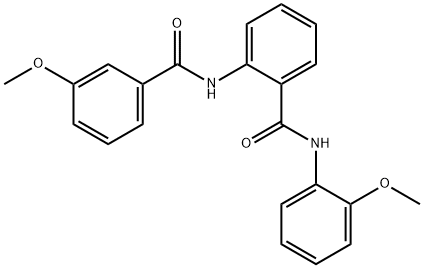 2-[(3-methoxybenzoyl)amino]-N-(2-methoxyphenyl)benzamide 化学構造式