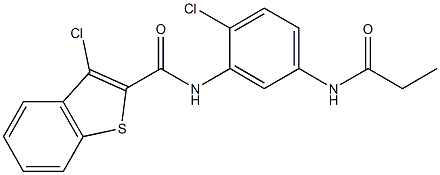 694450-70-9 3-chloro-N-[2-chloro-5-(propionylamino)phenyl]-1-benzothiophene-2-carboxamide