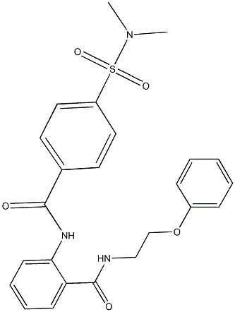 2-({4-[(dimethylamino)sulfonyl]benzoyl}amino)-N-(2-phenoxyethyl)benzamide 结构式