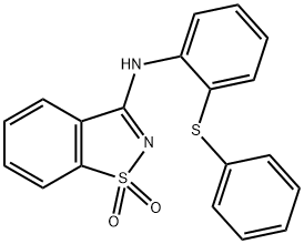 N-(1,1-dioxido-1,2-benzisothiazol-3-yl)-N-[2-(phenylsulfanyl)phenyl]amine Structure