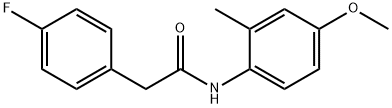 2-(4-fluorophenyl)-N-(4-methoxy-2-methylphenyl)acetamide 结构式