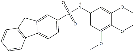 N-(3,4,5-trimethoxyphenyl)-9H-fluorene-2-sulfonamide Struktur