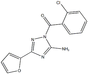 1-(2-chlorobenzoyl)-3-(2-furyl)-1H-1,2,4-triazol-5-ylamine 化学構造式