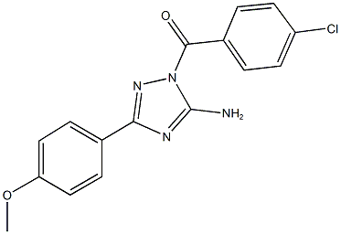 1-(4-chlorobenzoyl)-3-(4-methoxyphenyl)-1H-1,2,4-triazol-5-ylamine Struktur