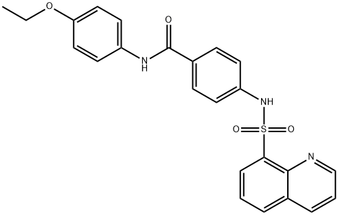 N-(4-ethoxyphenyl)-4-[(8-quinolinylsulfonyl)amino]benzamide 结构式