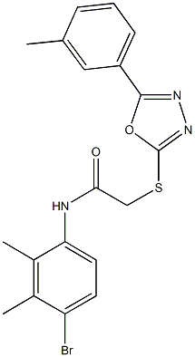 694458-24-7 N-(4-bromo-2,3-dimethylphenyl)-2-{[5-(3-methylphenyl)-1,3,4-oxadiazol-2-yl]sulfanyl}acetamide