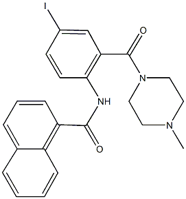 N-{4-iodo-2-[(4-methyl-1-piperazinyl)carbonyl]phenyl}-1-naphthamide Structure