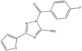 1-(4-fluorobenzoyl)-3-(2-furyl)-1H-1,2,4-triazol-5-ylamine Struktur