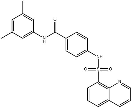 N-(3,5-dimethylphenyl)-4-[(8-quinolinylsulfonyl)amino]benzamide Structure