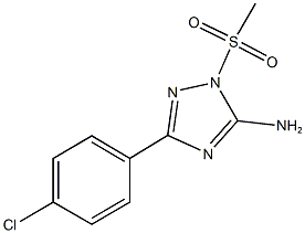 3-(4-chlorophenyl)-1-(methylsulfonyl)-1H-1,2,4-triazol-5-ylamine 结构式