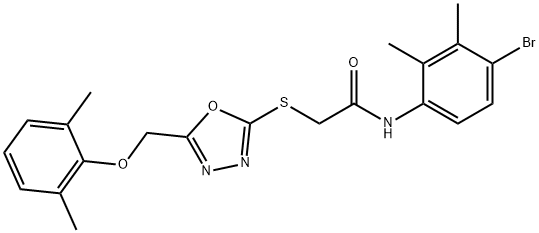 N-(4-bromo-2,3-dimethylphenyl)-2-({5-[(2,6-dimethylphenoxy)methyl]-1,3,4-oxadiazol-2-yl}sulfanyl)acetamide Structure