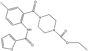 ethyl 4-[2-(2-furoylamino)-5-iodobenzoyl]-1-piperazinecarboxylate|