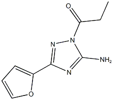 3-(2-furyl)-1-propionyl-1H-1,2,4-triazol-5-ylamine 化学構造式