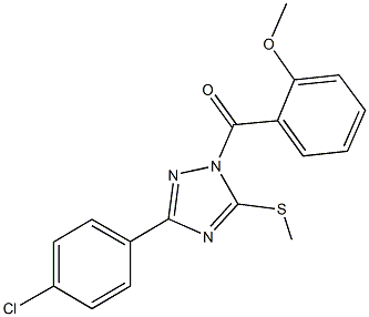 2-{[3-(4-chlorophenyl)-5-(methylsulfanyl)-1H-1,2,4-triazol-1-yl]carbonyl}phenyl methyl ether,694466-87-0,结构式