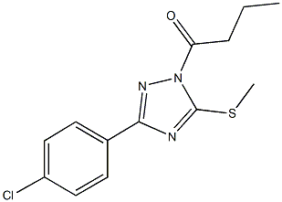 1-butyryl-3-(4-chlorophenyl)-5-(methylsulfanyl)-1H-1,2,4-triazole Structure