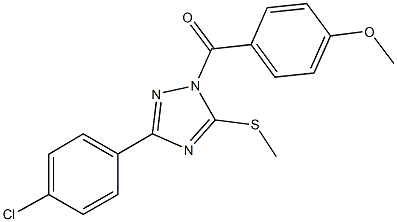 4-{[3-(4-chlorophenyl)-5-(methylsulfanyl)-1H-1,2,4-triazol-1-yl]carbonyl}phenyl methyl ether,694467-71-5,结构式