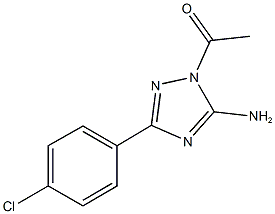 1-acetyl-3-(4-chlorophenyl)-1H-1,2,4-triazol-5-amine 结构式
