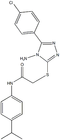 694468-69-4 2-{[4-amino-5-(4-chlorophenyl)-4H-1,2,4-triazol-3-yl]sulfanyl}-N-(4-isopropylphenyl)acetamide