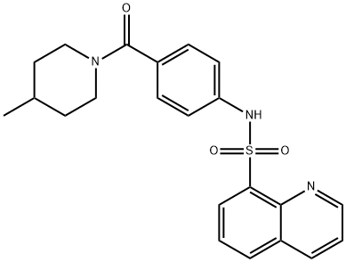 694474-29-8 N-{4-[(4-methyl-1-piperidinyl)carbonyl]phenyl}-8-quinolinesulfonamide