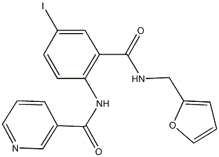 N-(2-{[(2-furylmethyl)amino]carbonyl}-4-iodophenyl)nicotinamide 结构式