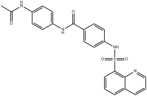 N-[4-(acetylamino)phenyl]-4-[(8-quinolinylsulfonyl)amino]benzamide Struktur