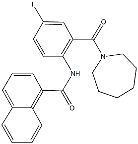 N-[2-(1-azepanylcarbonyl)-4-iodophenyl]-1-naphthamide Structure