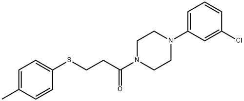 694484-46-3 3-[4-(3-chlorophenyl)-1-piperazinyl]-3-oxopropyl 4-methylphenyl sulfide