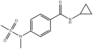 N-cyclopropyl-4-[methyl(methylsulfonyl)amino]benzamide 结构式