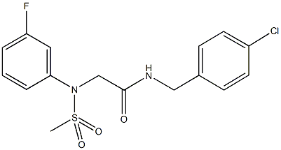 694487-01-9 N-(4-chlorobenzyl)-2-[3-fluoro(methylsulfonyl)anilino]acetamide