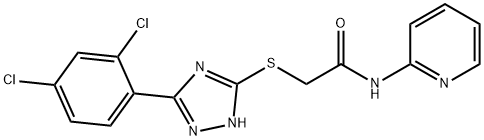 2-{[5-(2,4-dichlorophenyl)-4H-1,2,4-triazol-3-yl]sulfanyl}-N-(2-pyridinyl)acetamide Struktur