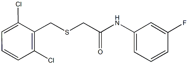 2-[(2,6-dichlorobenzyl)sulfanyl]-N-(3-fluorophenyl)acetamide 化学構造式