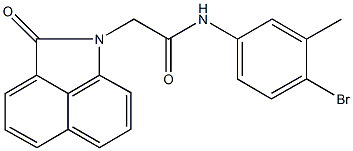 N-(4-bromo-3-methylphenyl)-2-(2-oxobenzo[cd]indol-1(2H)-yl)acetamide 结构式