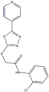 N-(2-chlorophenyl)-2-{[5-(4-pyridinyl)-1,3,4-oxadiazol-2-yl]sulfanyl}acetamide Structure