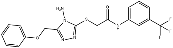 2-{[4-amino-5-(phenoxymethyl)-4H-1,2,4-triazol-3-yl]sulfanyl}-N-[3-(trifluoromethyl)phenyl]acetamide|