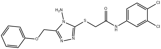 2-{[4-amino-5-(phenoxymethyl)-4H-1,2,4-triazol-3-yl]sulfanyl}-N-(3,4-dichlorophenyl)acetamide Structure