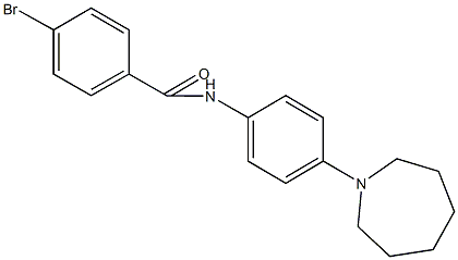 N-[4-(1-azepanyl)phenyl]-4-bromobenzamide 化学構造式