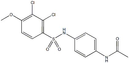 N-(4-{[(2,3-dichloro-4-methoxyphenyl)sulfonyl]amino}phenyl)acetamide Struktur