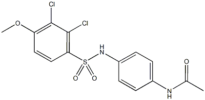 N-(4-{[(2,3-dichloro-4-methoxyphenyl)sulfonyl]amino}phenyl)acetamide Structure